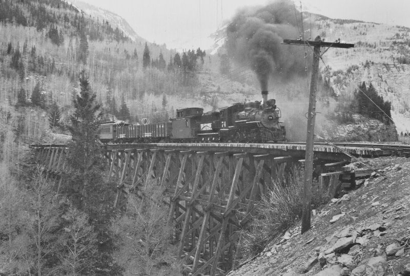 Narrow Gauge Steam Train in the San Juan Mountains. Click for full size. Narrow Gauge Steam Train in the San Juan Mountains image. Click for full size.