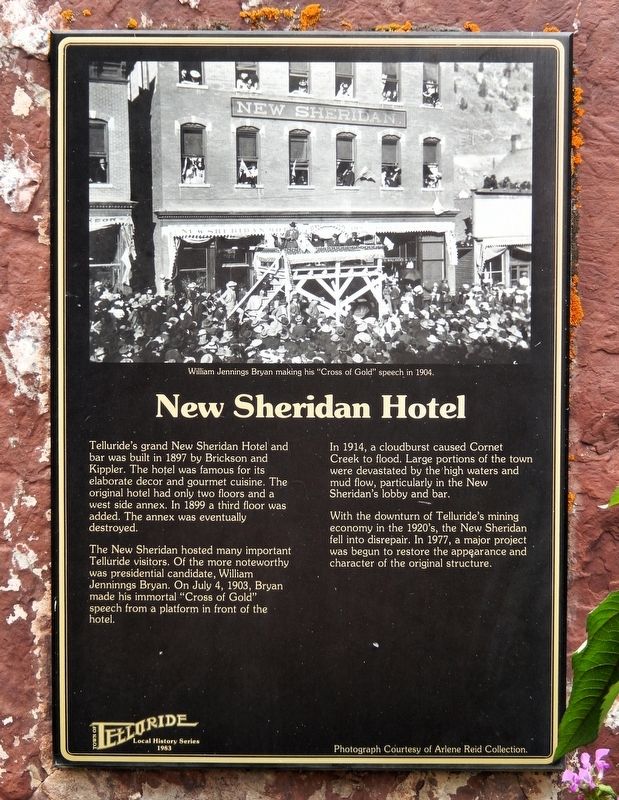 New Sheridan Hotel Marker. Click for full size. New Sheridan Hotel Marker image. Click for full size.