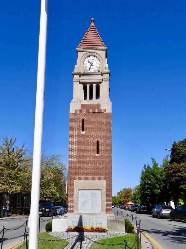 Niagara-on-the-Lake Cenotaph and Clock Tower - south-east side image. Click for full size.