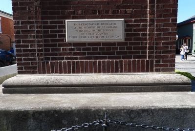 Niagara-on-the-Lake Cenotaph - north-east text image. Click for full size.