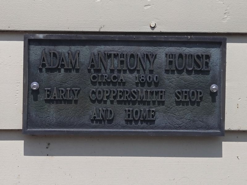 Adam Anthony House Marker image. Click for full size.