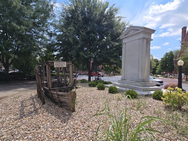 Replica of the First Steamboat and Marker. John Fitch Memorial is on the right image. Click for full size.