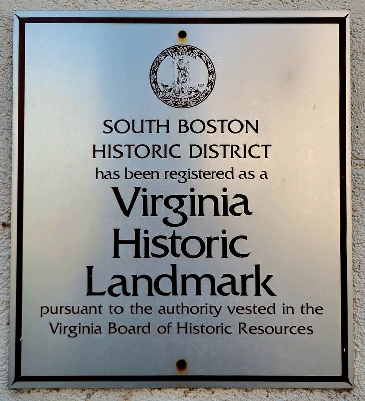 South Boston Historic District Marker image. Click for full size.