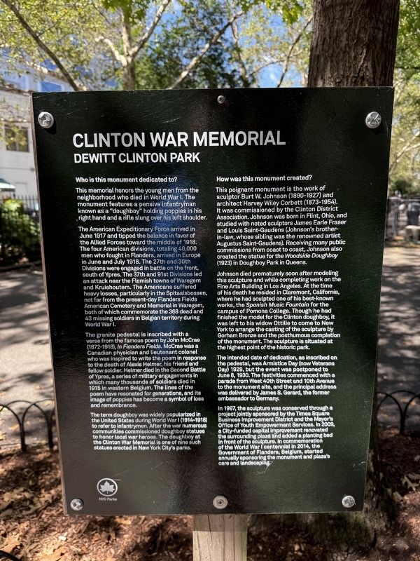 Clinton War Memorial Marker. Click for full size. Clinton War Memorial Marker image. Click for full size.