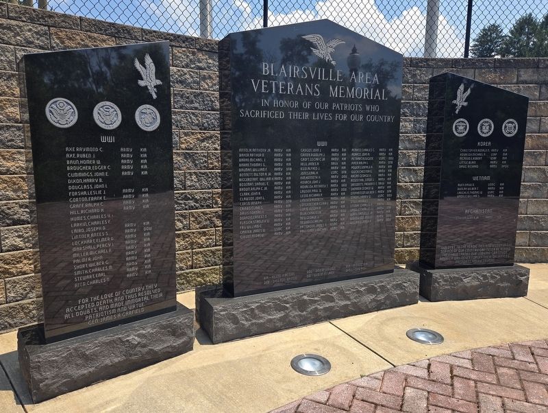 Blairsville Area Veterans Memorial image. Click for full size.