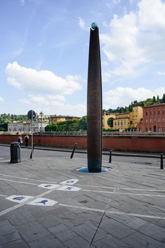Monumental Sundial overlooking the Arno River. Click for full size. Monumental Sundial overlooking the Arno River image. Click for full size.