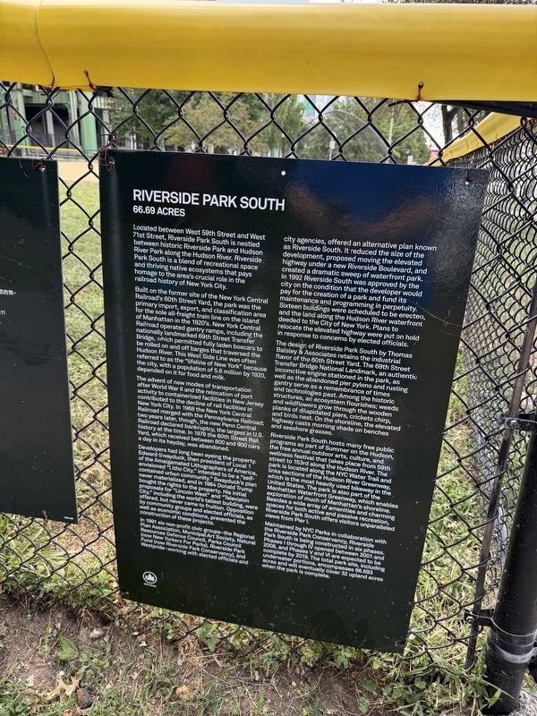 Riverside Park South Marker image. Click for full size.
