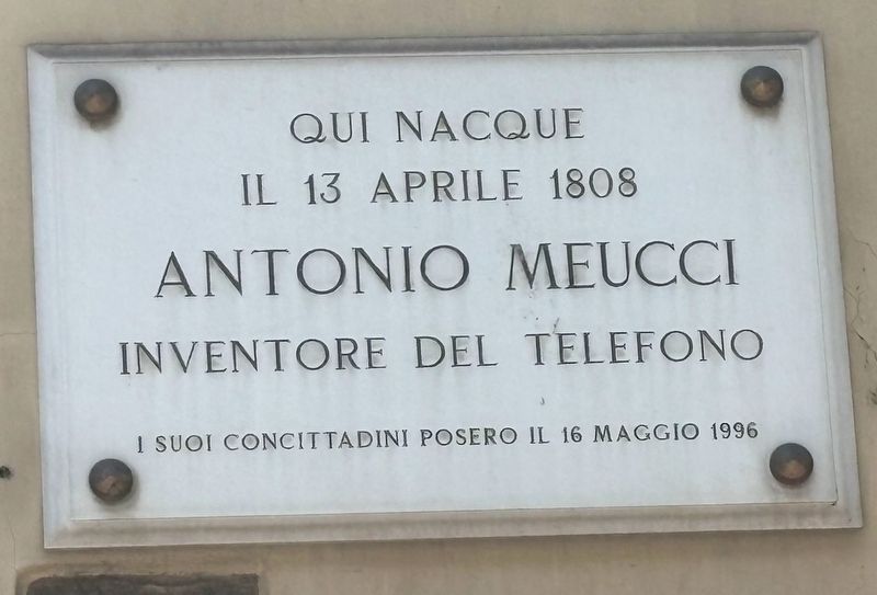 Antonio Meucci Marker image. Click for full size.