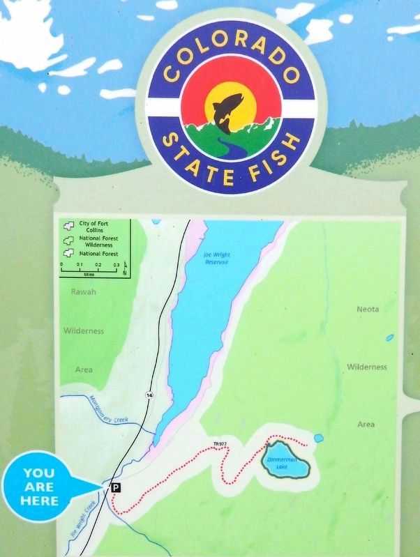 Marker detail: Zimmerman Lake Trailhead. Click for full size. Marker detail: Zimmerman Lake Trailhead image. Click for full size.