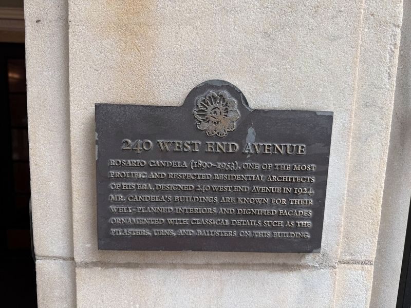 240 West End Avenue Marker image. Click for full size.