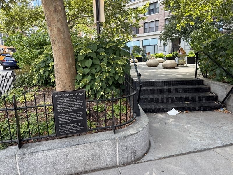 James Bogardus Plaza Marker. Click for full size. James Bogardus Plaza Marker image. Click for full size.