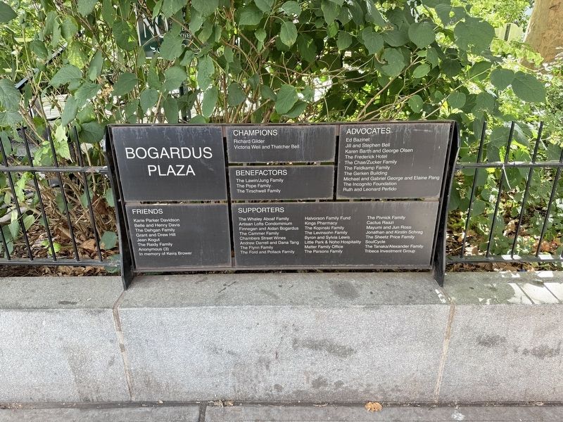 Dedication plaque for James Bogardus Plaza. Click for full size. Dedication plaque for James Bogardus Plaza image. Click for full size.