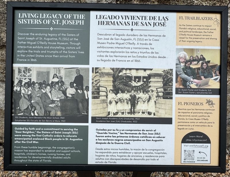 Living Legacy of the Sisters of St. Joseph Marker. Click for full size. Living Legacy of the Sisters of St. Joseph Marker image. Click for full size.