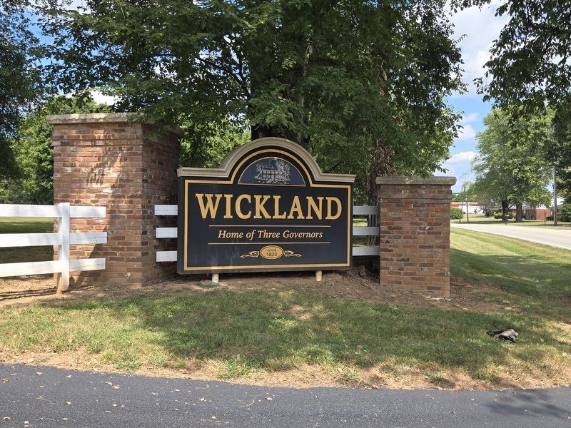 Wickland sign at entrance from Bloomfield Road image. Click for full size.
