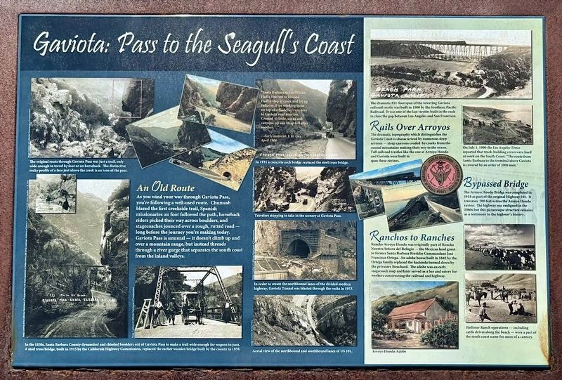 Gaviota Pass Marker. Click for full size. Gaviota Pass Marker image. Click for full size.