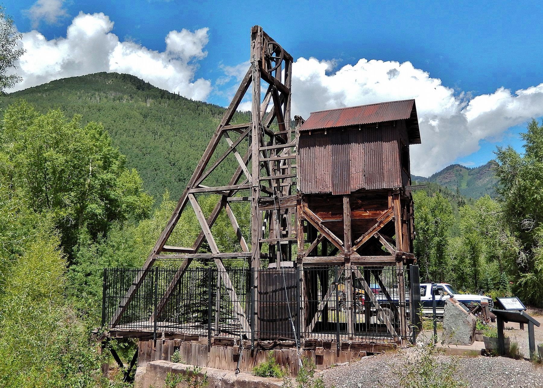 Atlantic Cable Mine Headframe. Click for full size. Atlantic Cable Mine Headframe image. Click for full size.