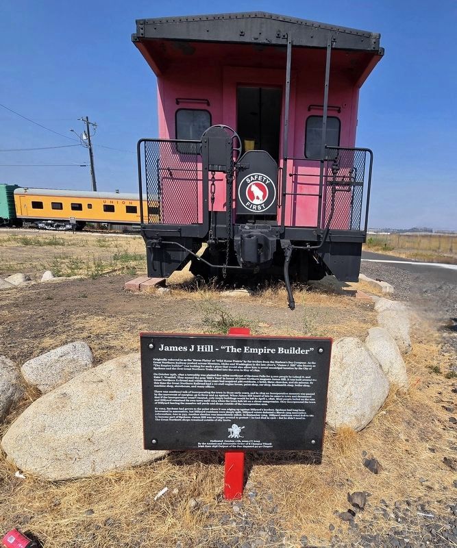 Wide view of marker:James J Hill - "The Empire Builder" Marker. Click for full size. Wide view of marker:James J Hill - "The Empire Builder" Marker image. Click for full size.