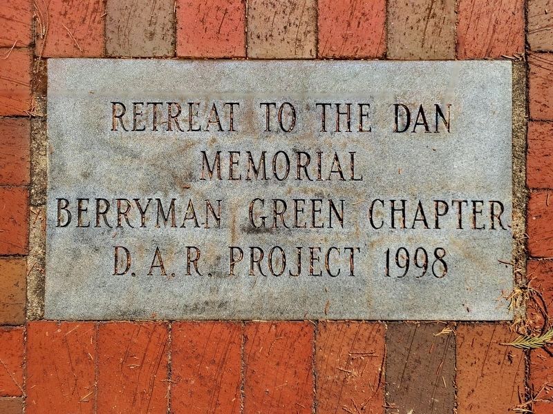 Retreat to the Dan 1998 Dedication Stone. Click for full size. Retreat to the Dan 1998 Dedication Stone image. Click for full size.