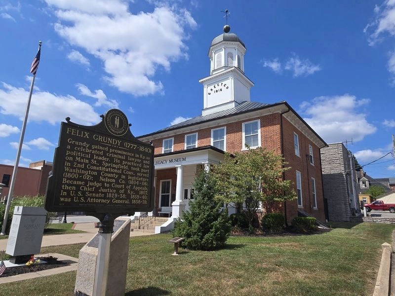 Felix Grundy (1777 - 1840) Marker at Lincoln Legacy Museum. Click for full size. Felix Grundy (1777 - 1840) Marker at Lincoln Legacy Museum image. Click for full size.
