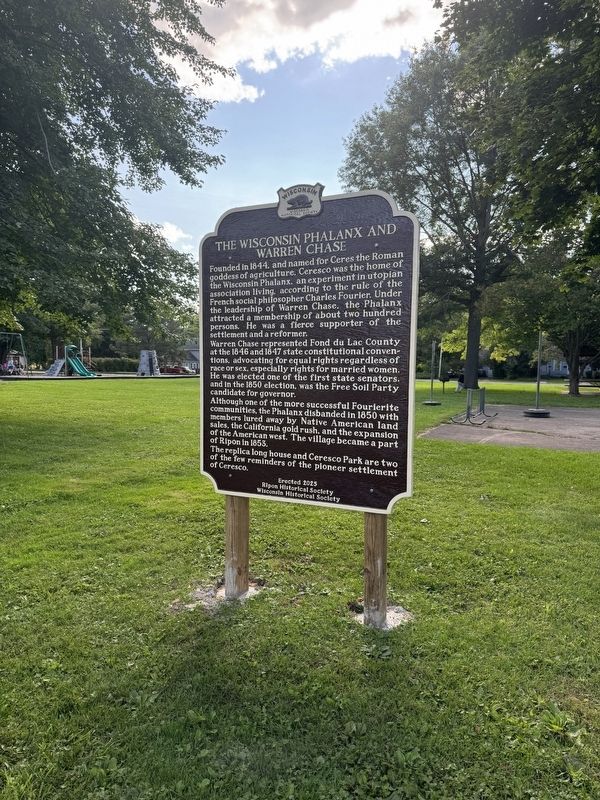 The Wisconsin Phalanx and Warren Chase Marker image. Click for full size.
