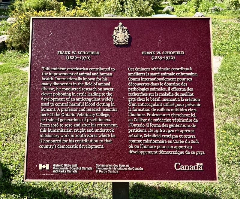 Frank W. Schofield Marker. Click for full size. Frank W. Schofield Marker image. Click for full size.