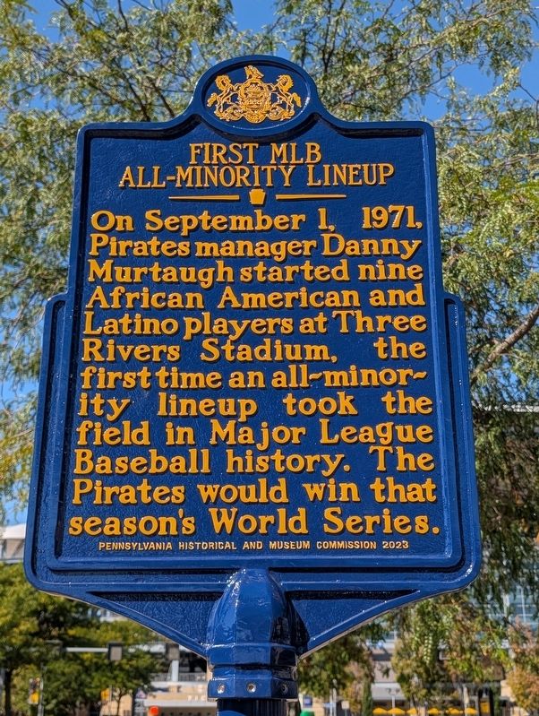 First MLB All-Minority Lineup Marker image. Click for full size.