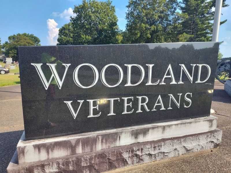 Woodland Cemetery Veterans Memorial. Click for full size. Woodland Cemetery Veterans Memorial image. Click for full size.