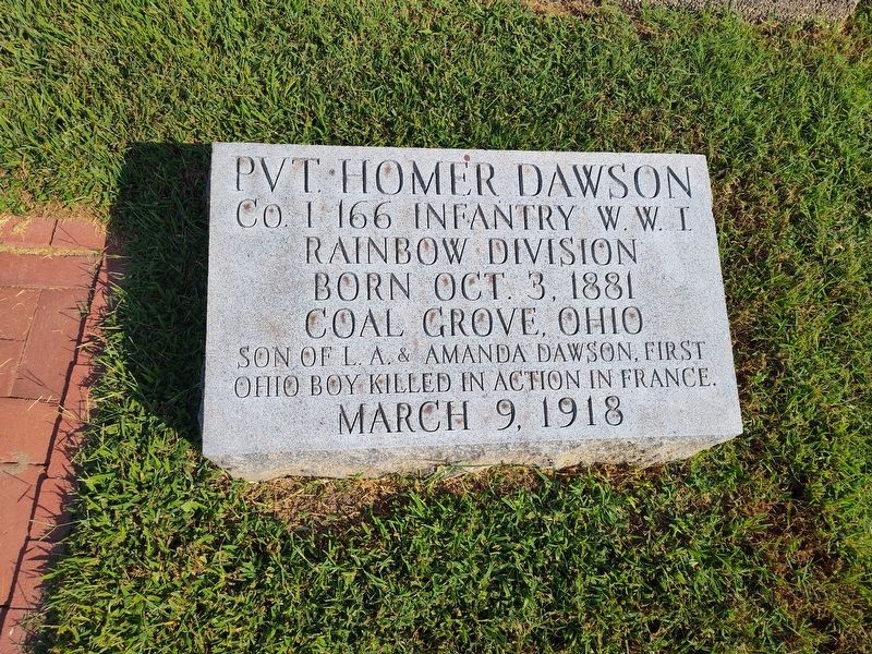 Pvt Homer Dawson Marker. Click for full size. Pvt Homer Dawson Marker image. Click for full size.