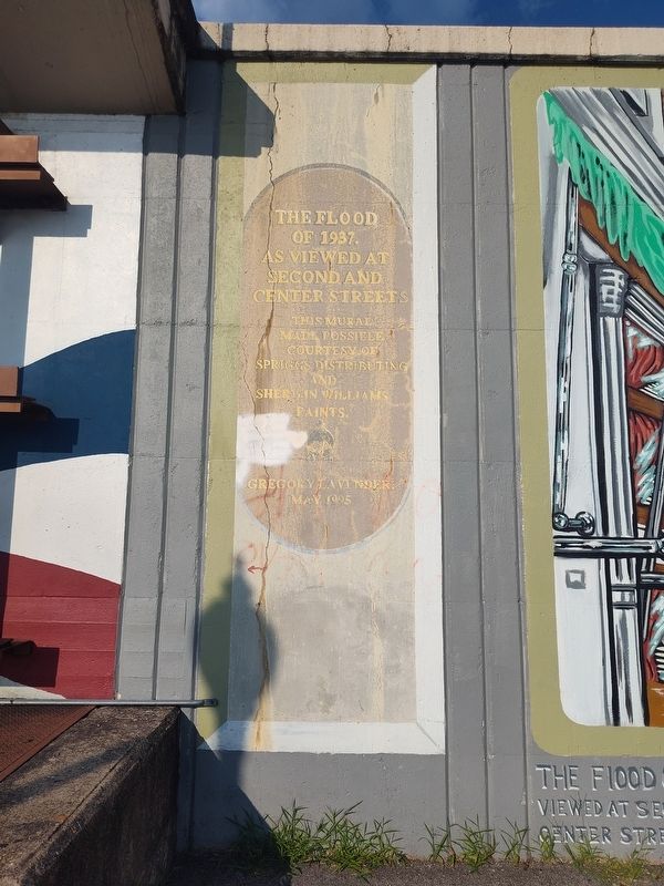 The flood of 1937 Marker. Click for full size. The flood of 1937 Marker image. Click for full size.