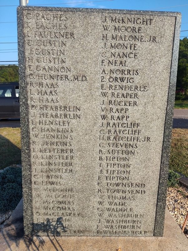 Storms Creek Baptist Church Veterans Memorial. Click for full size. Storms Creek Baptist Church Veterans Memorial image. Click for full size.