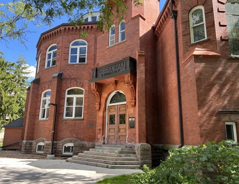 Massey Hall Marker. Click for full size. Massey Hall Marker image. Click for full size.