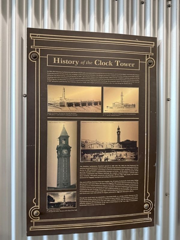 History of the Clock Tower Marker. Click for full size. History of the Clock Tower Marker image. Click for full size.