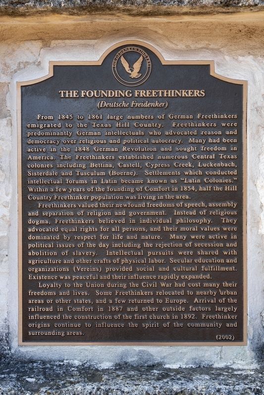 The Founding Freethinkers Marker. Click for full size. The Founding Freethinkers Marker image. Click for full size.