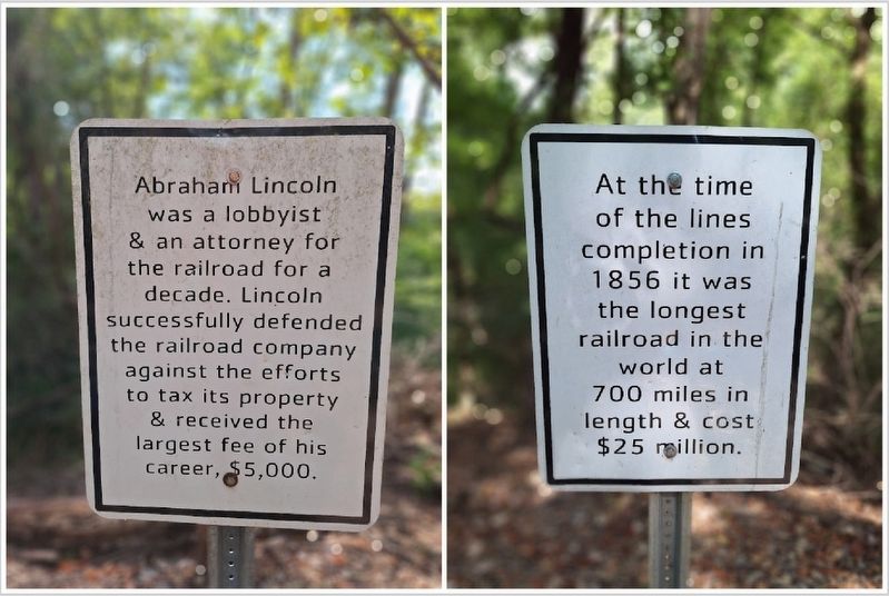 Illinois Central Railroad River Walk Marker. Click for full size. Illinois Central Railroad River Walk Marker image. Click for full size.