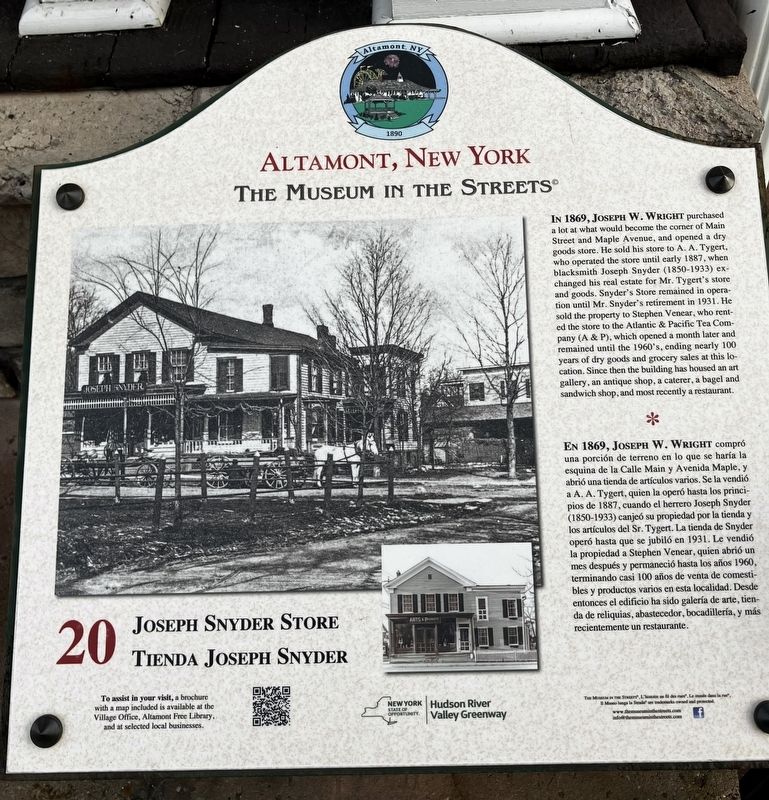 Joseph Snyder Store / Tienda Joseph Snyder Marker image. Click for full size.
