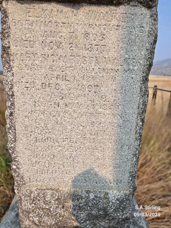 Tshimakain (1838-1908) Marker - south face. Click for full size. Tshimakain (1838-1908) Marker - south face image. Click for full size.