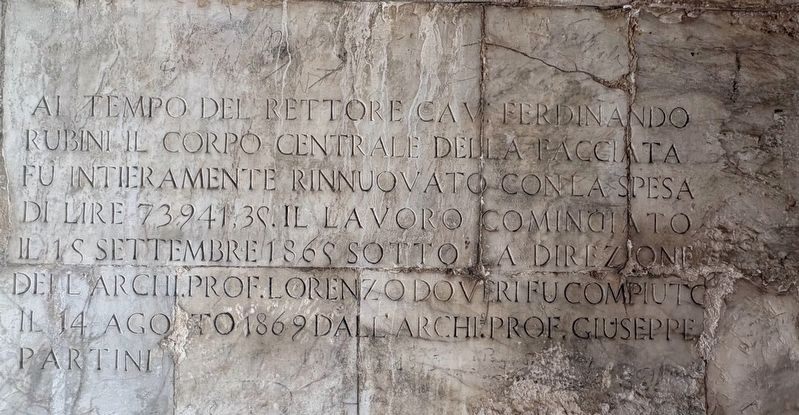 1869 Renovation of the Siena Cathedral Fa�ade Marker image. Click for full size.