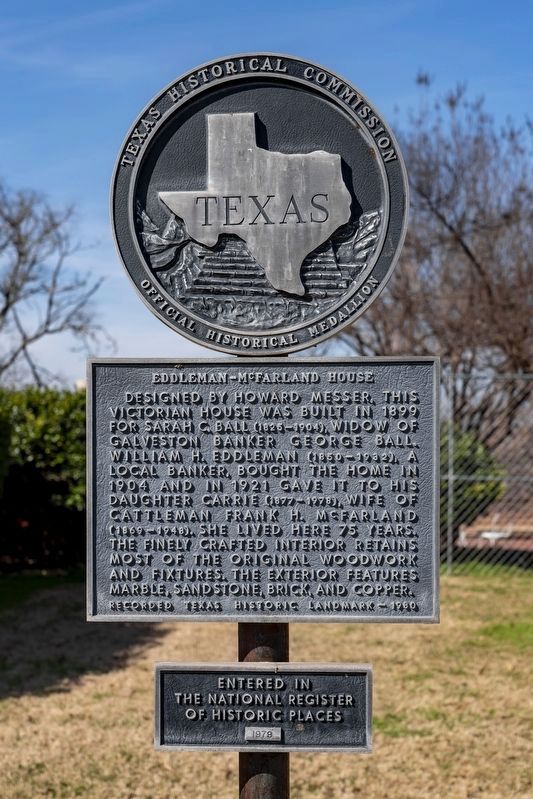 Eddleman-McFarland House Marker. Click for full size. Eddleman-McFarland House Marker image. Click for full size.