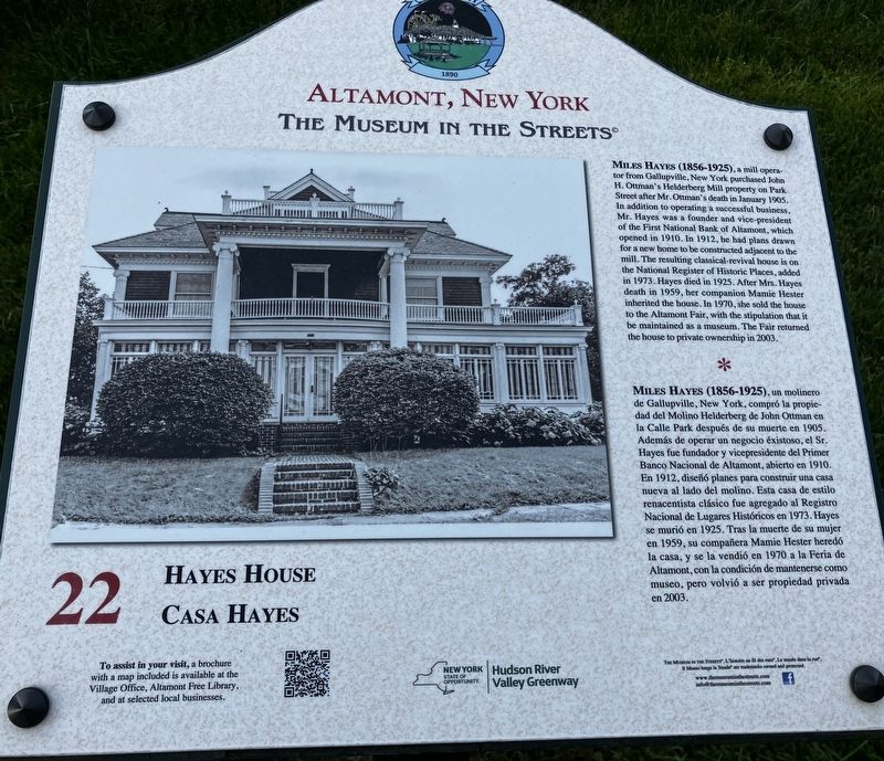 Hayes House / Casa Hayes Marker image. Click for full size.