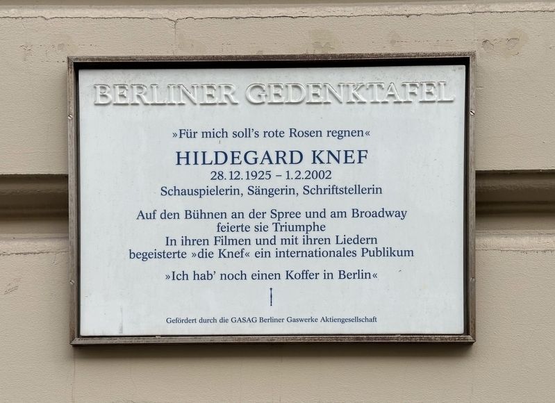 Hildegard Knef Marker image. Click for full size.