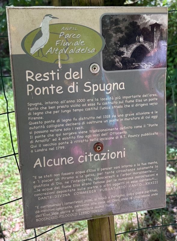Resti del Ponte di Spugna / Remains of the Spugna Bridge Marker image. Click for full size.