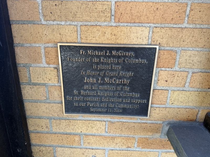 Fr. Michael J. McGivney Marker image. Click for full size.