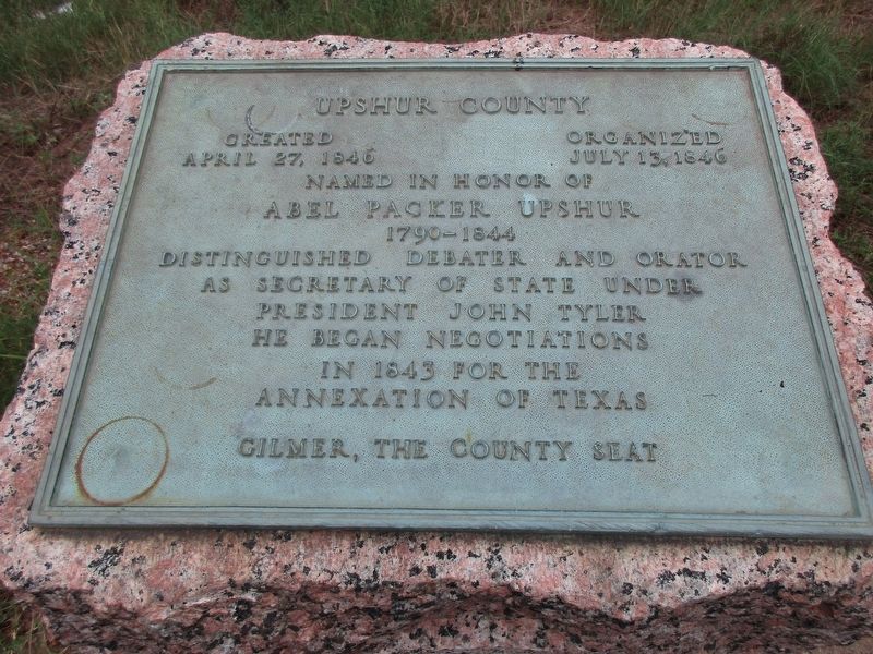 Upshur County Marker. Click for full size. Upshur County Marker image. Click for full size.