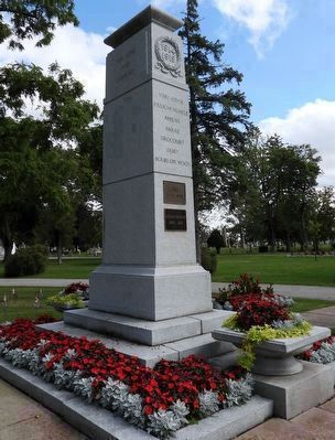 Grantham Township War Memorial - North (back) and East sides image. Click for full size.