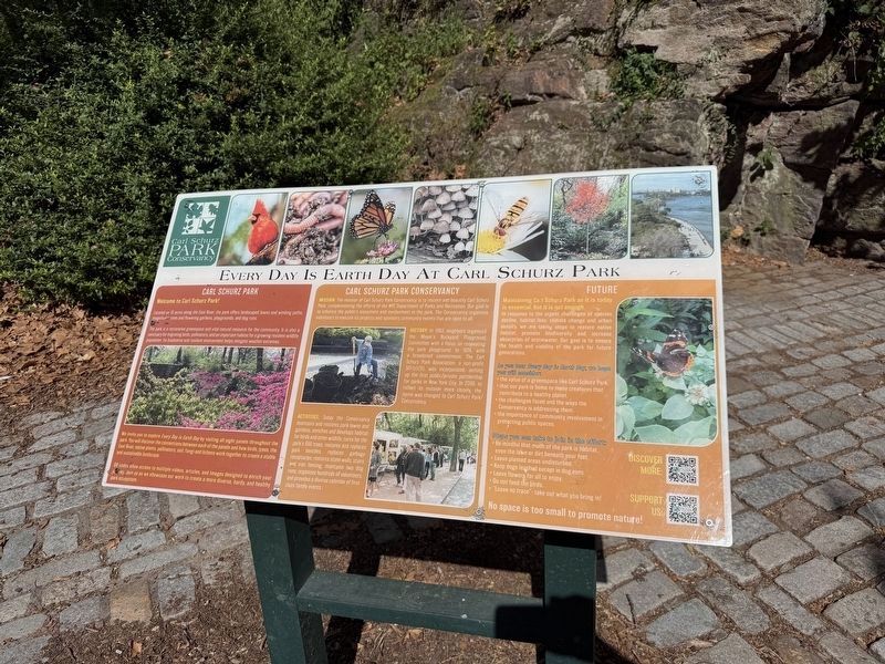 Every Day Is Earth Day At Carl Schurz Park Marker image. Click for full size.