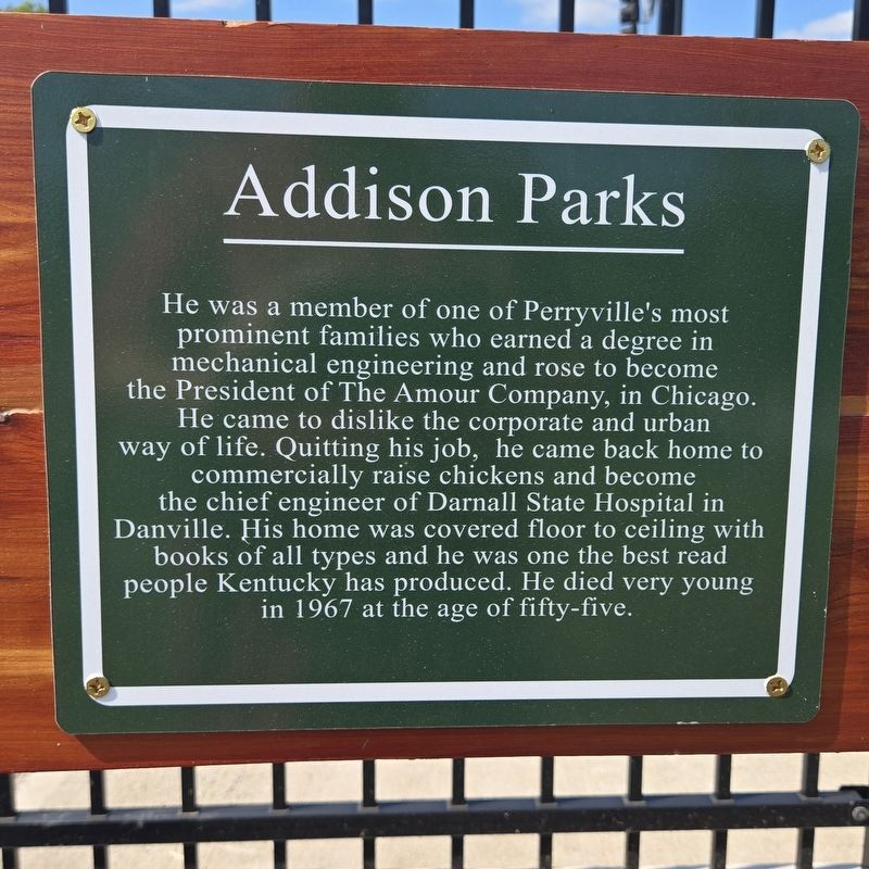 Addison Parks Marker image. Click for full size.