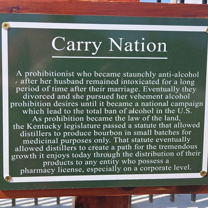 Carry Nation Marker image. Click for full size.
