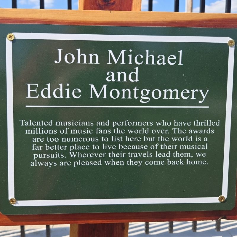 John Michael and Eddie Montgomery Marker image. Click for full size.