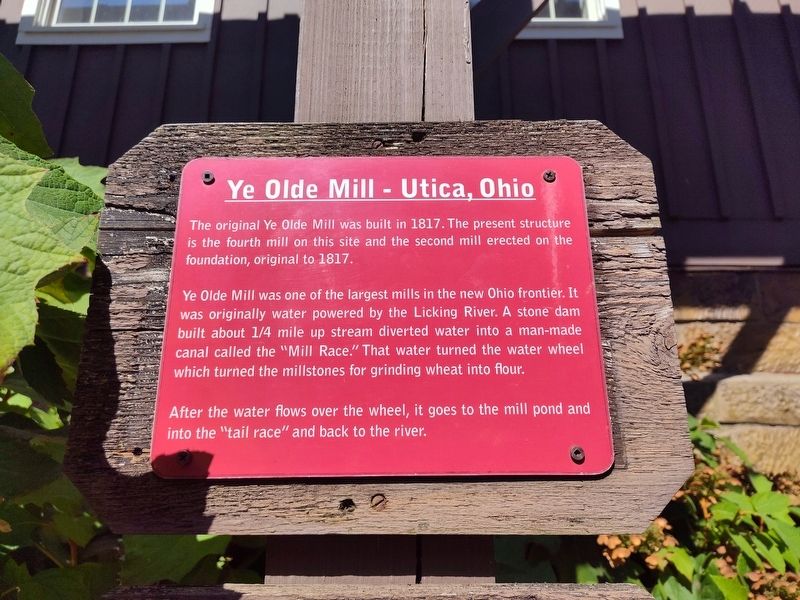 Ye Olde Mill - Utica, Ohio Marker image. Click for full size.