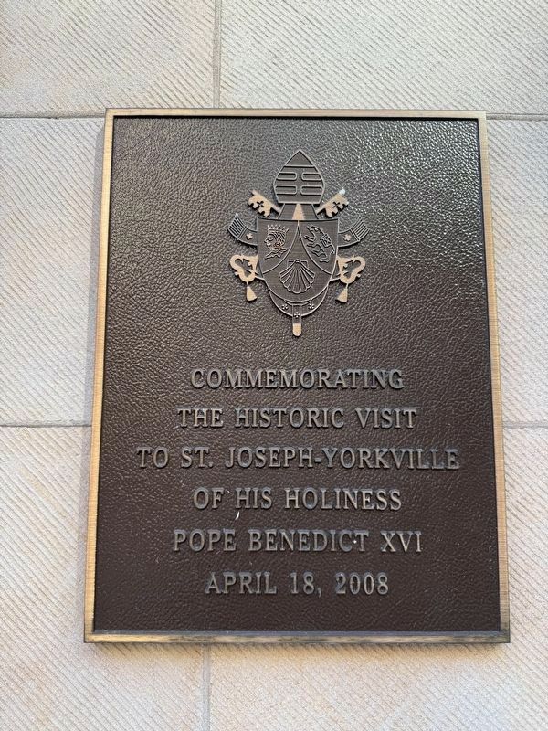 Pope Benedict XVI Visit Marker image. Click for full size.